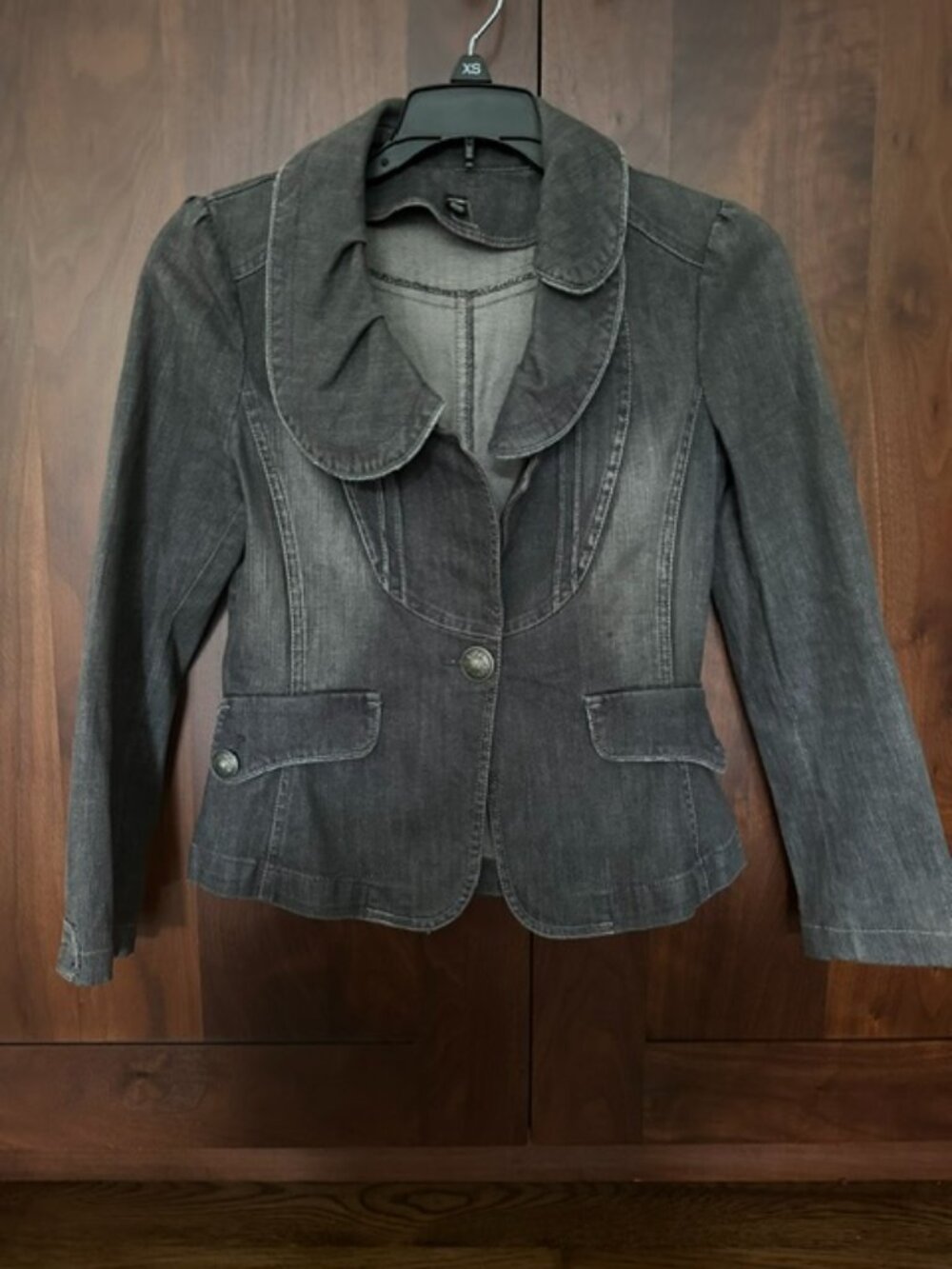 Black Denim Women Jacket XS